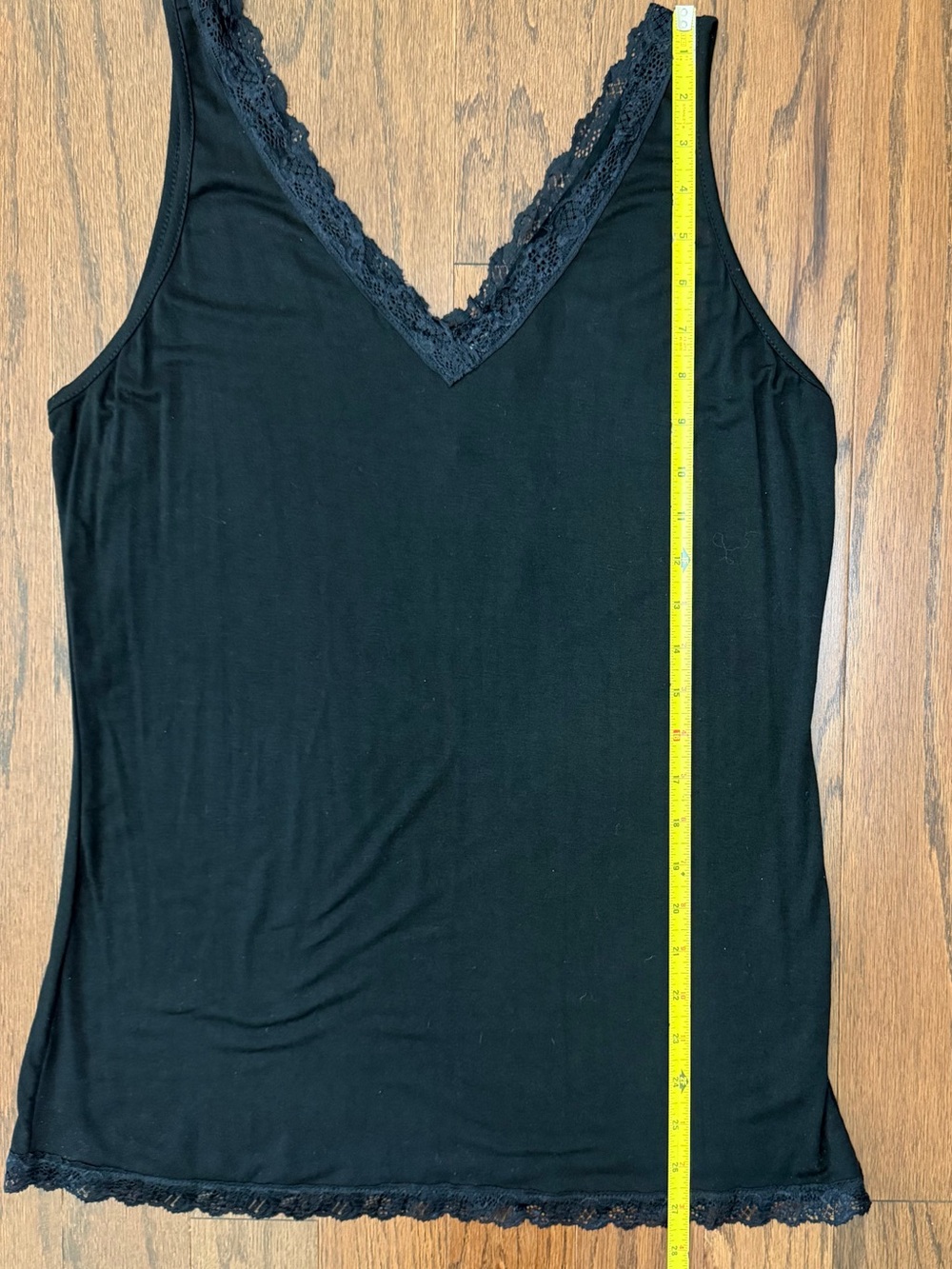 Monoreno Black Lace-Trim V-Neck Camisole Tank Extender NWT - Picture 5 of 6